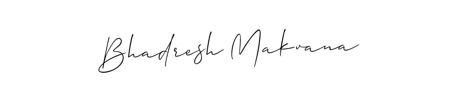 The best way (Allison_Script) to make a short signature is to pick only two or three words in your name. The name Bhadresh Makvana include a total of six letters. For converting this name. Bhadresh Makvana signature style 2 images and pictures png