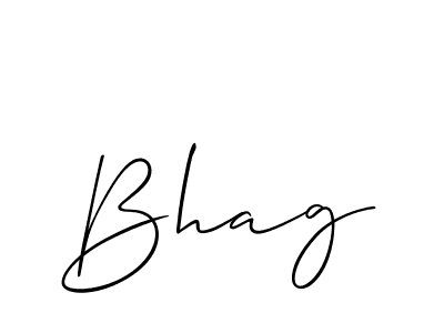 Use a signature maker to create a handwritten signature online. With this signature software, you can design (Allison_Script) your own signature for name Bhag. Bhag signature style 2 images and pictures png