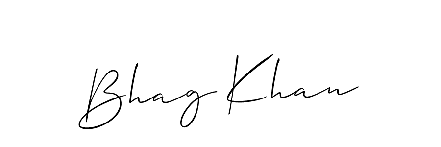 Create a beautiful signature design for name Bhag Khan. With this signature (Allison_Script) fonts, you can make a handwritten signature for free. Bhag Khan signature style 2 images and pictures png