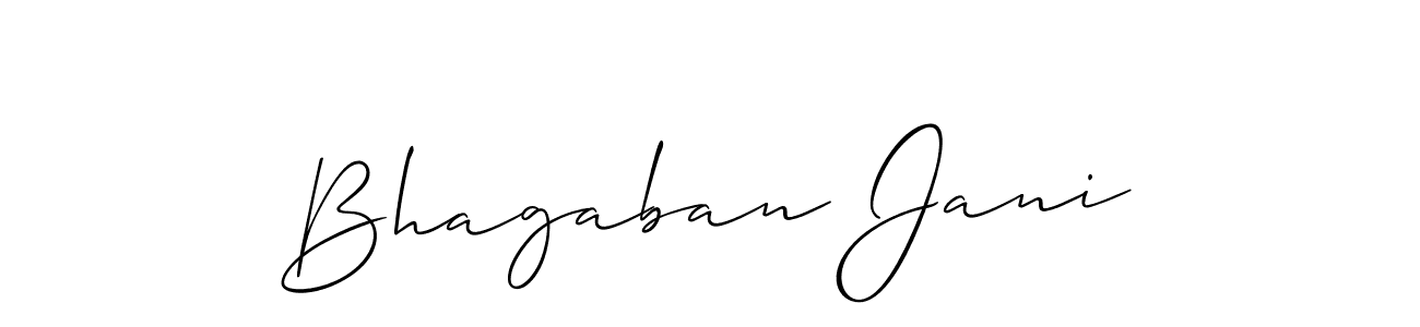 Allison_Script is a professional signature style that is perfect for those who want to add a touch of class to their signature. It is also a great choice for those who want to make their signature more unique. Get Bhagaban Jani name to fancy signature for free. Bhagaban Jani signature style 2 images and pictures png