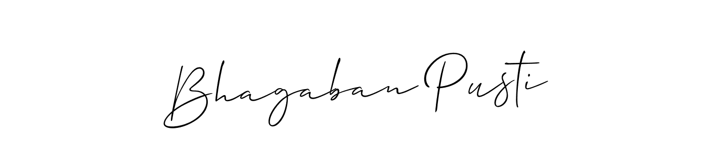 Also we have Bhagaban Pusti name is the best signature style. Create professional handwritten signature collection using Allison_Script autograph style. Bhagaban Pusti signature style 2 images and pictures png