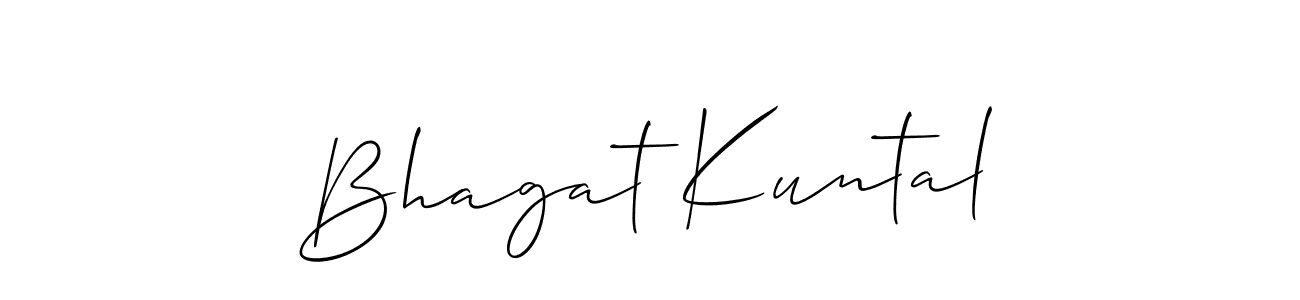 How to make Bhagat Kuntal name signature. Use Allison_Script style for creating short signs online. This is the latest handwritten sign. Bhagat Kuntal signature style 2 images and pictures png