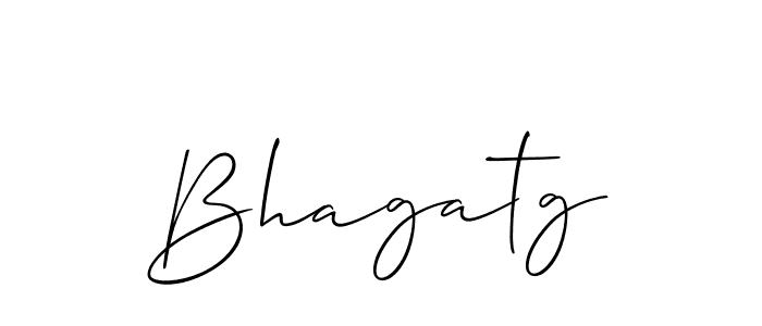 The best way (Allison_Script) to make a short signature is to pick only two or three words in your name. The name Bhagatg include a total of six letters. For converting this name. Bhagatg signature style 2 images and pictures png