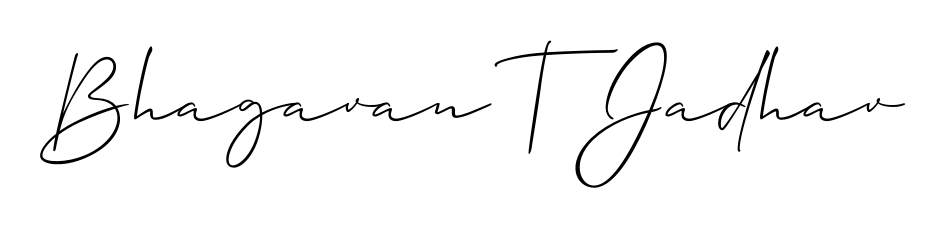 Express your personality with a custom Bhagavan T Jadhav signature crafted with Allison_Script typography. Free transparent PNG download available. Bhagavan T Jadhav signature style 2 images and pictures png