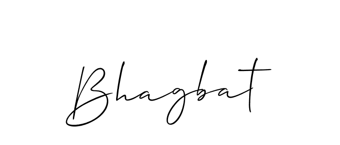 Similarly Allison_Script is the best handwritten signature design. Signature creator online .You can use it as an online autograph creator for name Bhagbat. Bhagbat signature style 2 images and pictures png