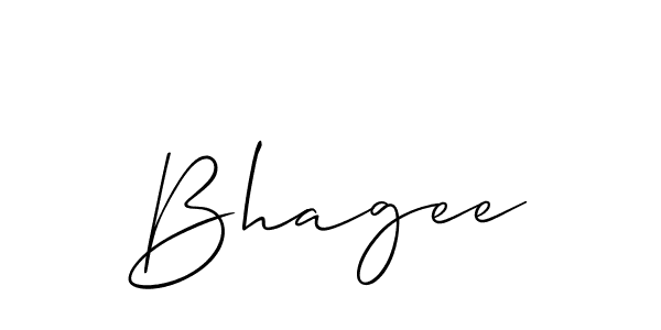 How to make Bhagee name signature. Use Allison_Script style for creating short signs online. This is the latest handwritten sign. Bhagee signature style 2 images and pictures png