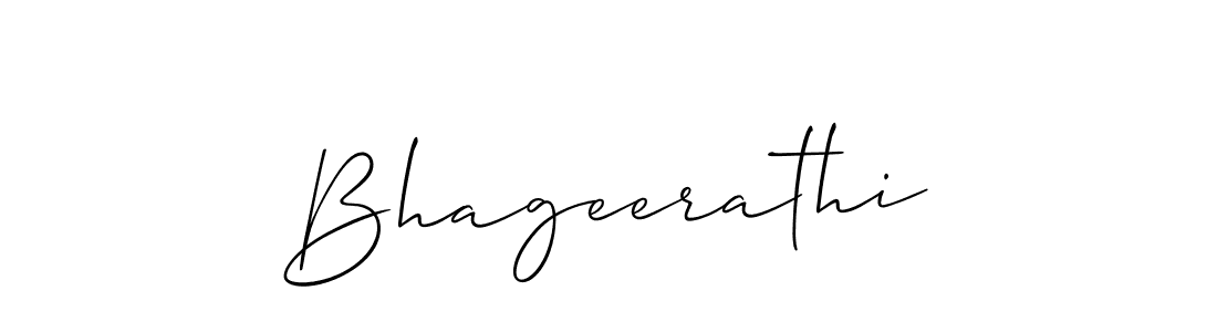 How to make Bhageerathi signature? Allison_Script is a professional autograph style. Create handwritten signature for Bhageerathi name. Bhageerathi signature style 2 images and pictures png