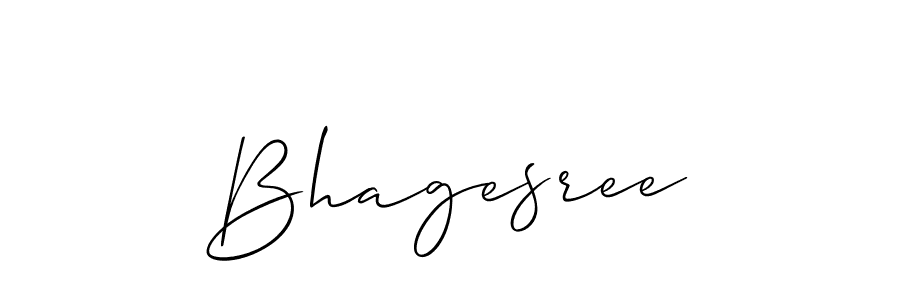 Make a beautiful signature design for name Bhagesree. With this signature (Allison_Script) style, you can create a handwritten signature for free. Bhagesree signature style 2 images and pictures png