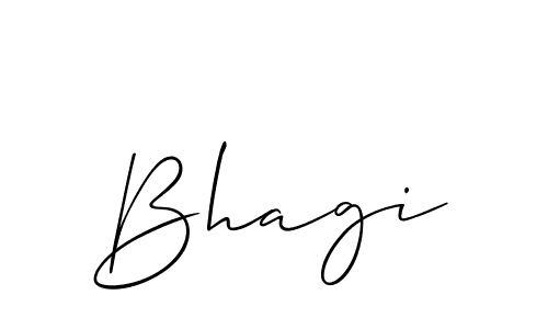 Use a signature maker to create a handwritten signature online. With this signature software, you can design (Allison_Script) your own signature for name Bhagi. Bhagi signature style 2 images and pictures png