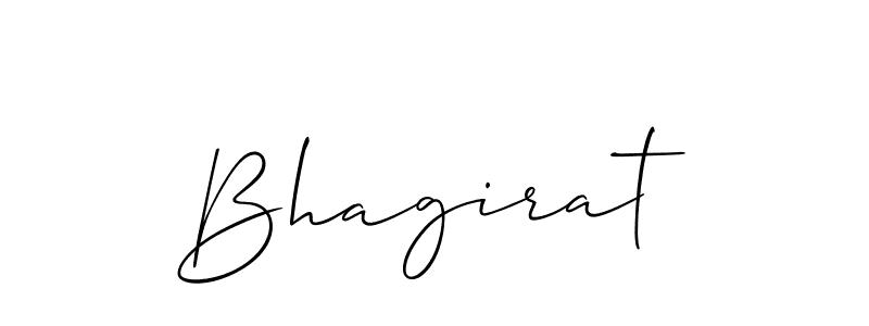 It looks lik you need a new signature style for name Bhagirat. Design unique handwritten (Allison_Script) signature with our free signature maker in just a few clicks. Bhagirat signature style 2 images and pictures png