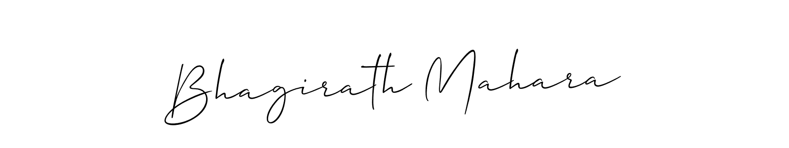 Create a beautiful signature design for name Bhagirath Mahara. With this signature (Allison_Script) fonts, you can make a handwritten signature for free. Bhagirath Mahara signature style 2 images and pictures png