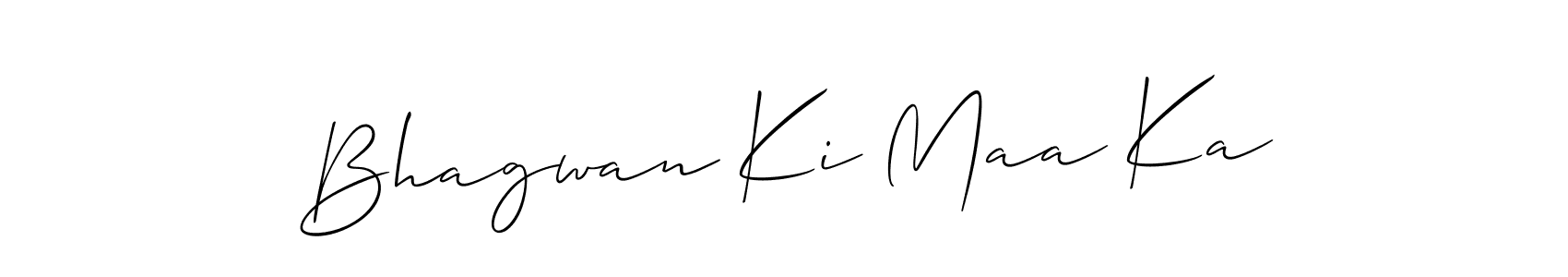 Allison_Script is a professional signature style that is perfect for those who want to add a touch of class to their signature. It is also a great choice for those who want to make their signature more unique. Get Bhagwan Ki Maa Ka name to fancy signature for free. Bhagwan Ki Maa Ka signature style 2 images and pictures png