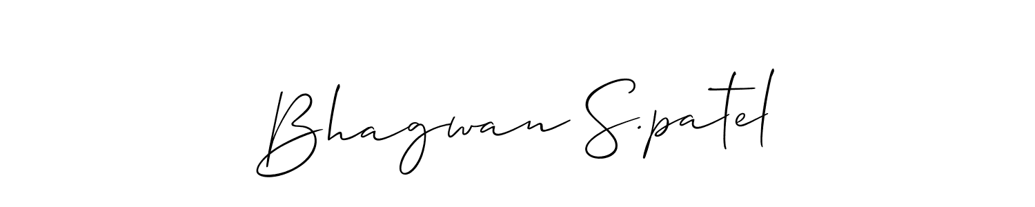 Create a beautiful signature design for name Bhagwan S.patel. With this signature (Allison_Script) fonts, you can make a handwritten signature for free. Bhagwan S.patel signature style 2 images and pictures png