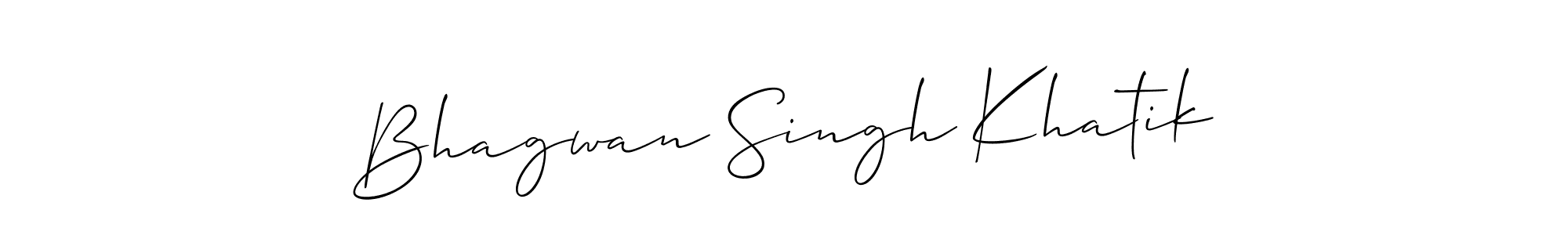 Use a signature maker to create a handwritten signature online. With this signature software, you can design (Allison_Script) your own signature for name Bhagwan Singh Khatik. Bhagwan Singh Khatik signature style 2 images and pictures png