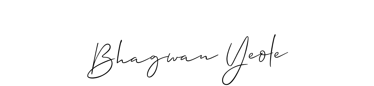 How to make Bhagwan Yeole name signature. Use Allison_Script style for creating short signs online. This is the latest handwritten sign. Bhagwan Yeole signature style 2 images and pictures png