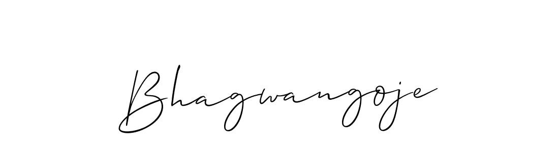 It looks lik you need a new signature style for name Bhagwangoje. Design unique handwritten (Allison_Script) signature with our free signature maker in just a few clicks. Bhagwangoje signature style 2 images and pictures png