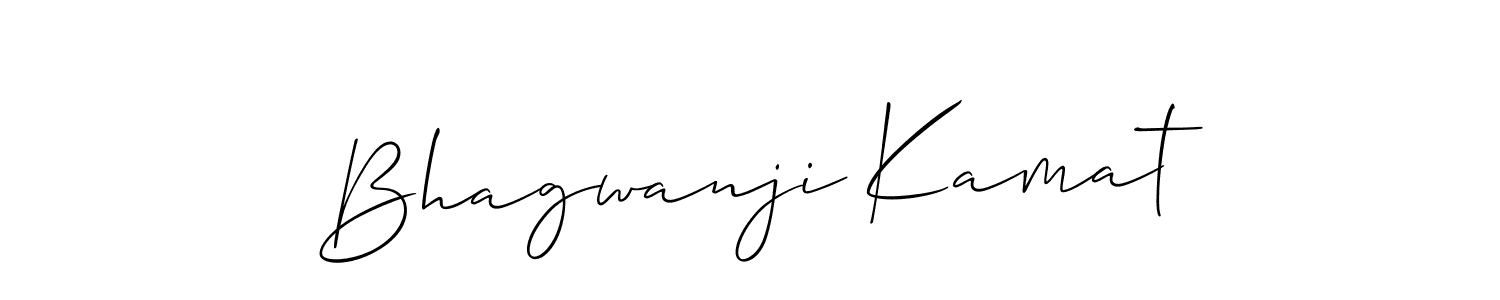 Also we have Bhagwanji Kamat name is the best signature style. Create professional handwritten signature collection using Allison_Script autograph style. Bhagwanji Kamat signature style 2 images and pictures png