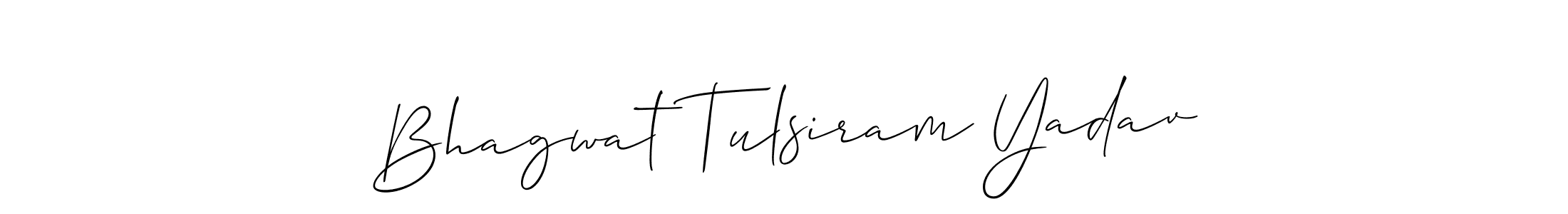 Make a beautiful signature design for name Bhagwat Tulsiram Yadav. With this signature (Allison_Script) style, you can create a handwritten signature for free. Bhagwat Tulsiram Yadav signature style 2 images and pictures png