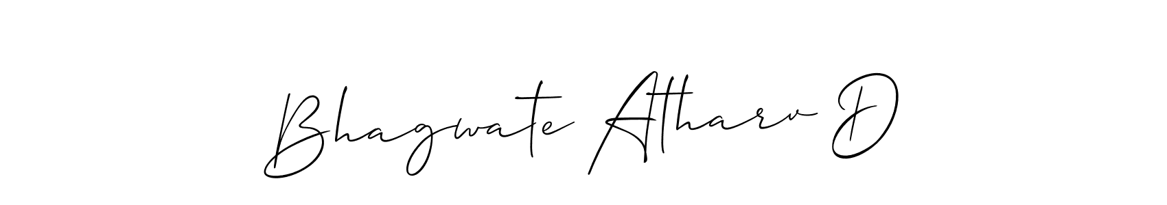 Also we have Bhagwate Atharv D name is the best signature style. Create professional handwritten signature collection using Allison_Script autograph style. Bhagwate Atharv D signature style 2 images and pictures png