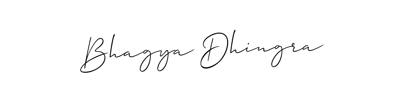 You should practise on your own different ways (Allison_Script) to write your name (Bhagya Dhingra) in signature. don't let someone else do it for you. Bhagya Dhingra signature style 2 images and pictures png