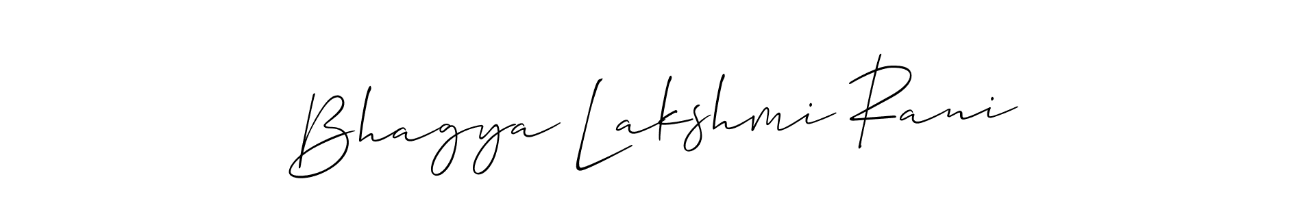 Also we have Bhagya Lakshmi Rani name is the best signature style. Create professional handwritten signature collection using Allison_Script autograph style. Bhagya Lakshmi Rani signature style 2 images and pictures png