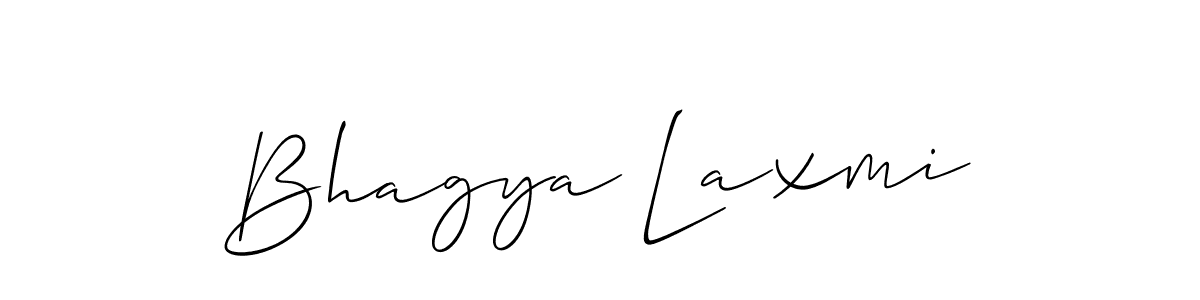 Bhagya Laxmi stylish signature style. Best Handwritten Sign (Allison_Script) for my name. Handwritten Signature Collection Ideas for my name Bhagya Laxmi. Bhagya Laxmi signature style 2 images and pictures png