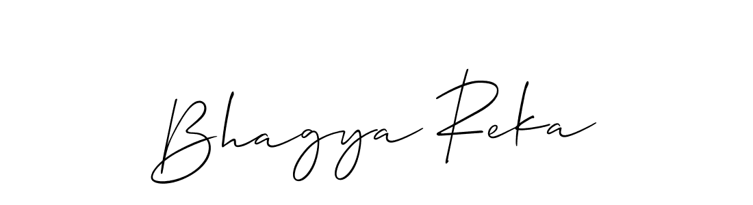 Make a beautiful signature design for name Bhagya Reka. With this signature (Allison_Script) style, you can create a handwritten signature for free. Bhagya Reka signature style 2 images and pictures png
