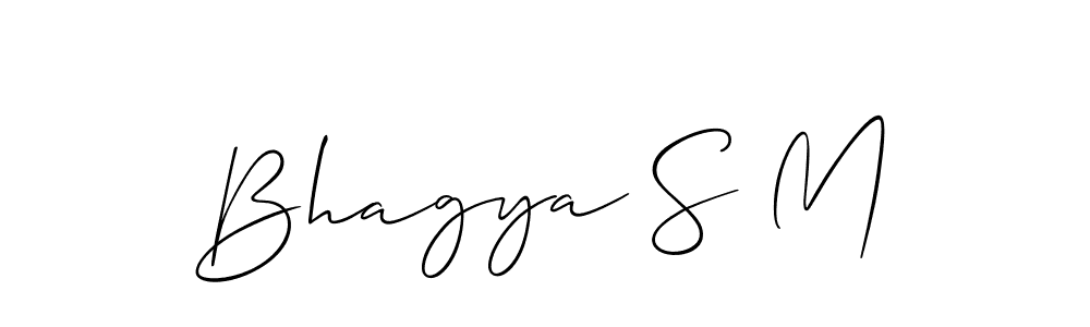 Bhagya S M stylish signature style. Best Handwritten Sign (Allison_Script) for my name. Handwritten Signature Collection Ideas for my name Bhagya S M. Bhagya S M signature style 2 images and pictures png