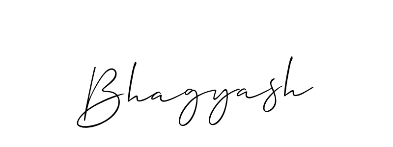 Make a beautiful signature design for name Bhagyash. With this signature (Allison_Script) style, you can create a handwritten signature for free. Bhagyash signature style 2 images and pictures png