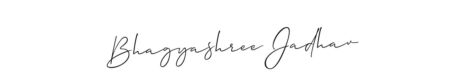 It looks lik you need a new signature style for name Bhagyashree Jadhav. Design unique handwritten (Allison_Script) signature with our free signature maker in just a few clicks. Bhagyashree Jadhav signature style 2 images and pictures png