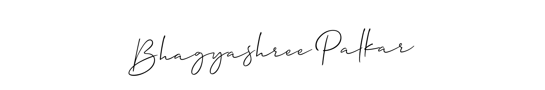 How to make Bhagyashree Palkar name signature. Use Allison_Script style for creating short signs online. This is the latest handwritten sign. Bhagyashree Palkar signature style 2 images and pictures png