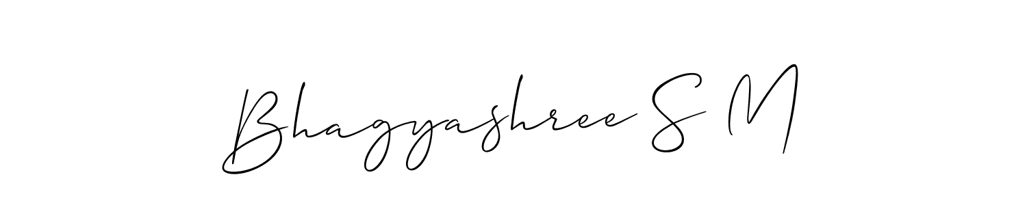 Also You can easily find your signature by using the search form. We will create Bhagyashree S M name handwritten signature images for you free of cost using Allison_Script sign style. Bhagyashree S M signature style 2 images and pictures png