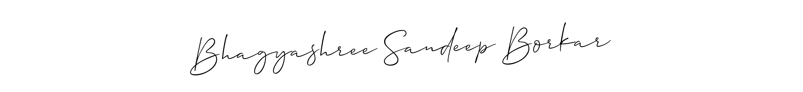 How to Draw Bhagyashree Sandeep Borkar signature style? Allison_Script is a latest design signature styles for name Bhagyashree Sandeep Borkar. Bhagyashree Sandeep Borkar signature style 2 images and pictures png