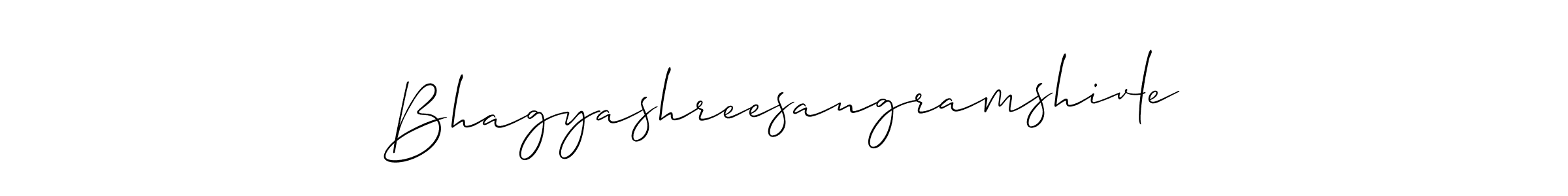 if you are searching for the best signature style for your name Bhagyashreesangramshivle. so please give up your signature search. here we have designed multiple signature styles  using Allison_Script. Bhagyashreesangramshivle signature style 2 images and pictures png