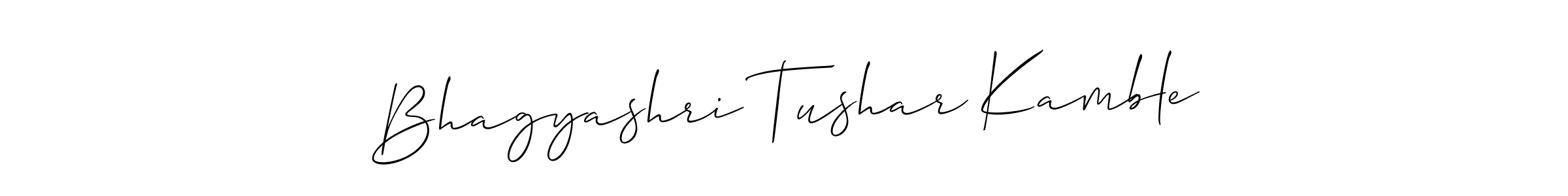Similarly Allison_Script is the best handwritten signature design. Signature creator online .You can use it as an online autograph creator for name Bhagyashri Tushar Kamble. Bhagyashri Tushar Kamble signature style 2 images and pictures png