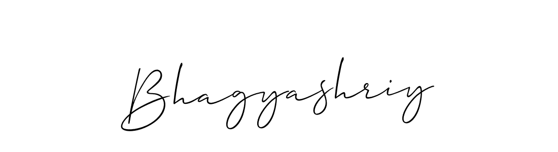 Use a signature maker to create a handwritten signature online. With this signature software, you can design (Allison_Script) your own signature for name Bhagyashriy. Bhagyashriy signature style 2 images and pictures png