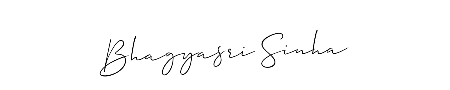Make a beautiful signature design for name Bhagyasri Sinha. With this signature (Allison_Script) style, you can create a handwritten signature for free. Bhagyasri Sinha signature style 2 images and pictures png