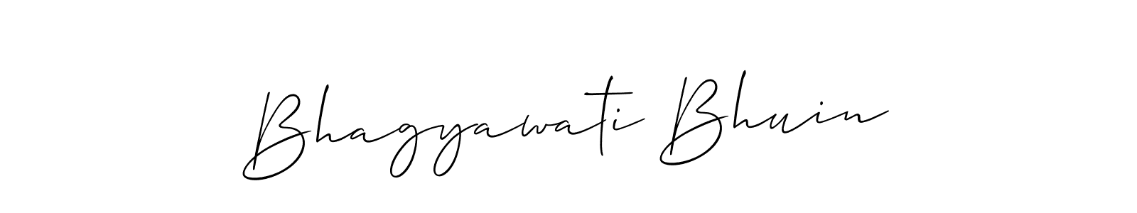 Also we have Bhagyawati Bhuin name is the best signature style. Create professional handwritten signature collection using Allison_Script autograph style. Bhagyawati Bhuin signature style 2 images and pictures png