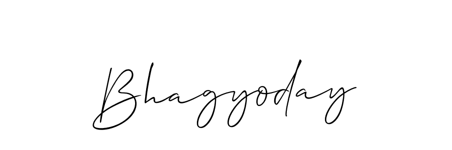 How to make Bhagyoday signature? Allison_Script is a professional autograph style. Create handwritten signature for Bhagyoday name. Bhagyoday signature style 2 images and pictures png