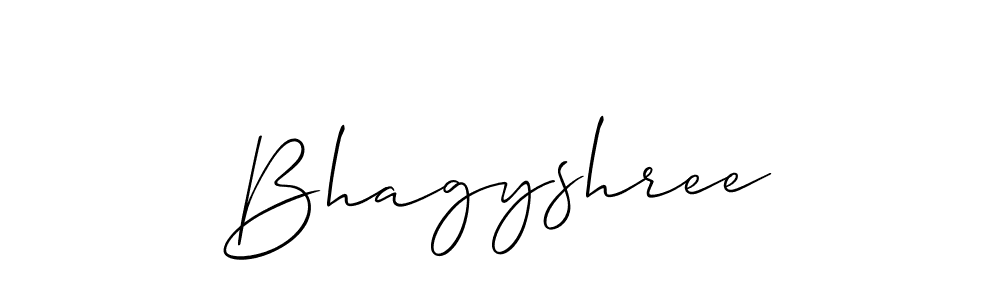 Also we have Bhagyshree name is the best signature style. Create professional handwritten signature collection using Allison_Script autograph style. Bhagyshree signature style 2 images and pictures png