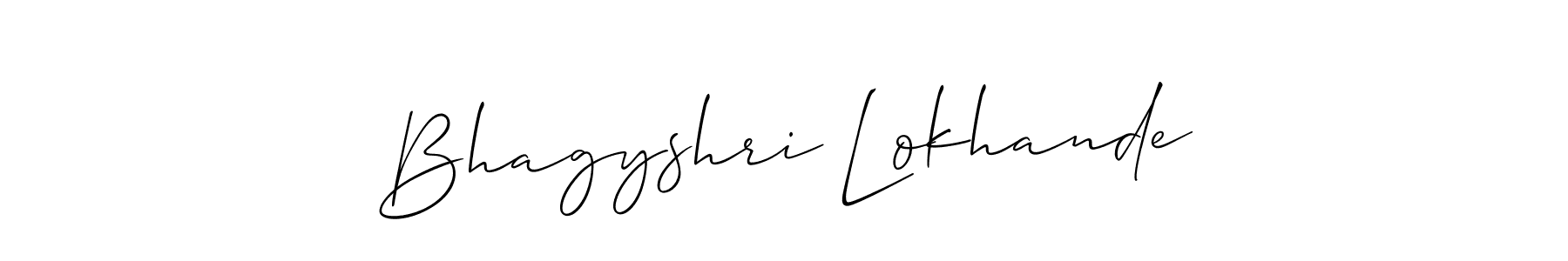 Make a beautiful signature design for name Bhagyshri Lokhande. With this signature (Allison_Script) style, you can create a handwritten signature for free. Bhagyshri Lokhande signature style 2 images and pictures png