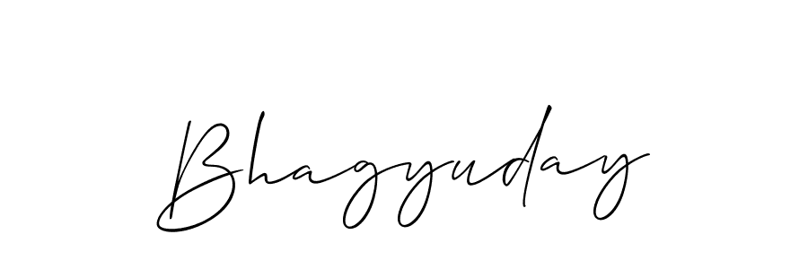 Also we have Bhagyuday name is the best signature style. Create professional handwritten signature collection using Allison_Script autograph style. Bhagyuday signature style 2 images and pictures png