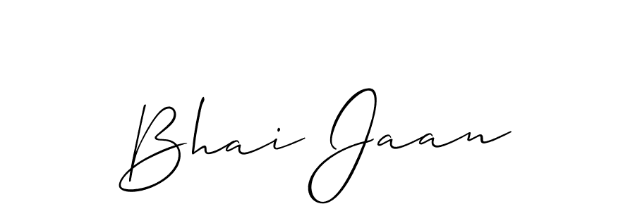 Also we have Bhai Jaan name is the best signature style. Create professional handwritten signature collection using Allison_Script autograph style. Bhai Jaan signature style 2 images and pictures png