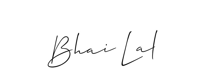 Use a signature maker to create a handwritten signature online. With this signature software, you can design (Allison_Script) your own signature for name Bhai Lal. Bhai Lal signature style 2 images and pictures png