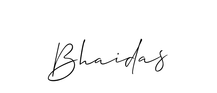 How to make Bhaidas signature? Allison_Script is a professional autograph style. Create handwritten signature for Bhaidas name. Bhaidas signature style 2 images and pictures png