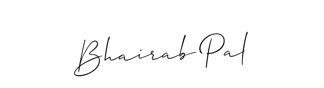 Use a signature maker to create a handwritten signature online. With this signature software, you can design (Allison_Script) your own signature for name Bhairab Pal. Bhairab Pal signature style 2 images and pictures png