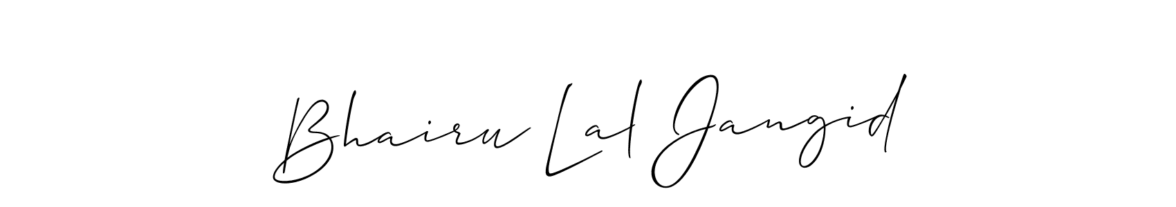 Use a signature maker to create a handwritten signature online. With this signature software, you can design (Allison_Script) your own signature for name Bhairu Lal Jangid. Bhairu Lal Jangid signature style 2 images and pictures png
