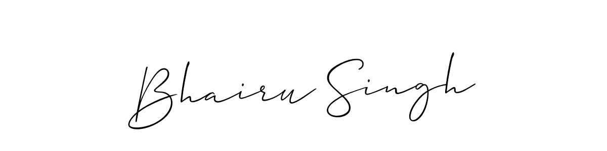 How to make Bhairu Singh name signature. Use Allison_Script style for creating short signs online. This is the latest handwritten sign. Bhairu Singh signature style 2 images and pictures png