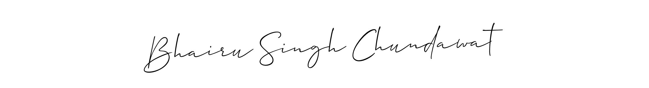 Make a beautiful signature design for name Bhairu Singh Chundawat. With this signature (Allison_Script) style, you can create a handwritten signature for free. Bhairu Singh Chundawat signature style 2 images and pictures png