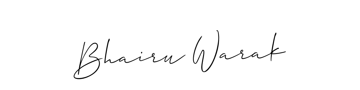 Best and Professional Signature Style for Bhairu Warak. Allison_Script Best Signature Style Collection. Bhairu Warak signature style 2 images and pictures png
